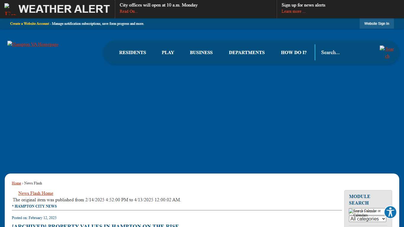 News Flash • Hampton, VA • CivicEngage