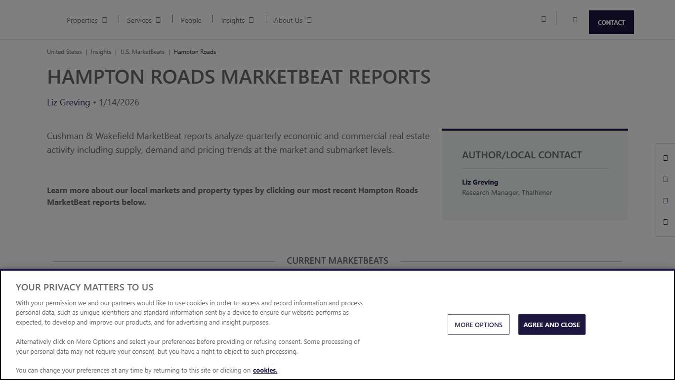 Hampton Roads MarketBeats US Cushman & Wakefield